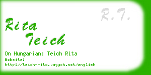 rita teich business card